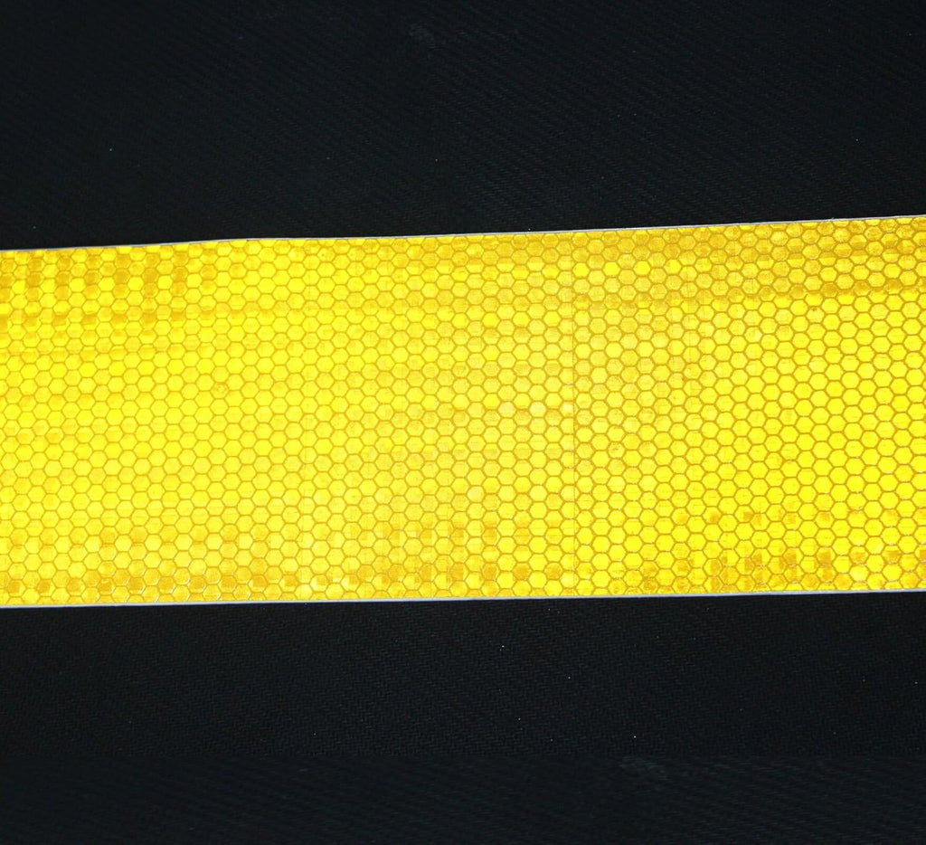 Yellow Reflective Tape 3 inch Wide, Outdoor Waterproof High Visibility Warning Industrial Marking Tape, Safety Stickers (68 feet,3 Rolls)