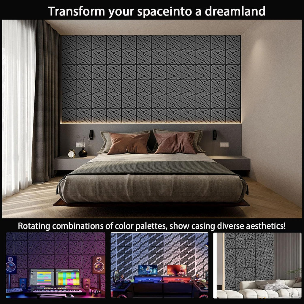 【20 Pack】 Acoustic Panels Self-Adhesive (0.4" Thick | 0.8lb/ft³ Medium Density) - 12x12 Soundproof Foam Tiles for Home Office/Wall Sound Absorption, Noise Reduction Panels Studio Use - White