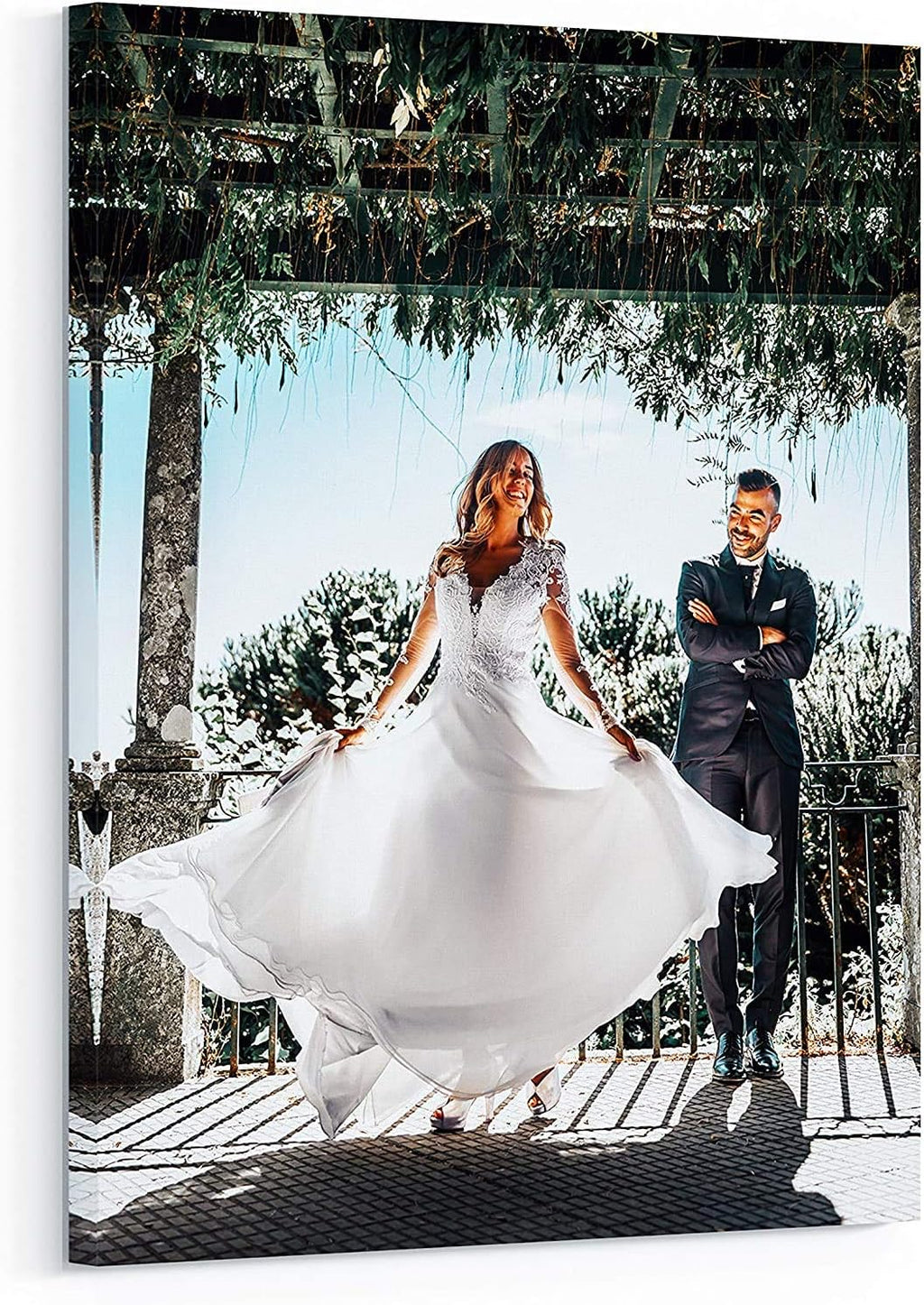 P&L ART. Personalized Custom Canvas Prints: Photo On Canvas Transform Your Photos into Stunning Framed Wall Art Digitally Printed Photo To Canvas Ideal for Home Decor Gifts Keepsakes Framed 12X16