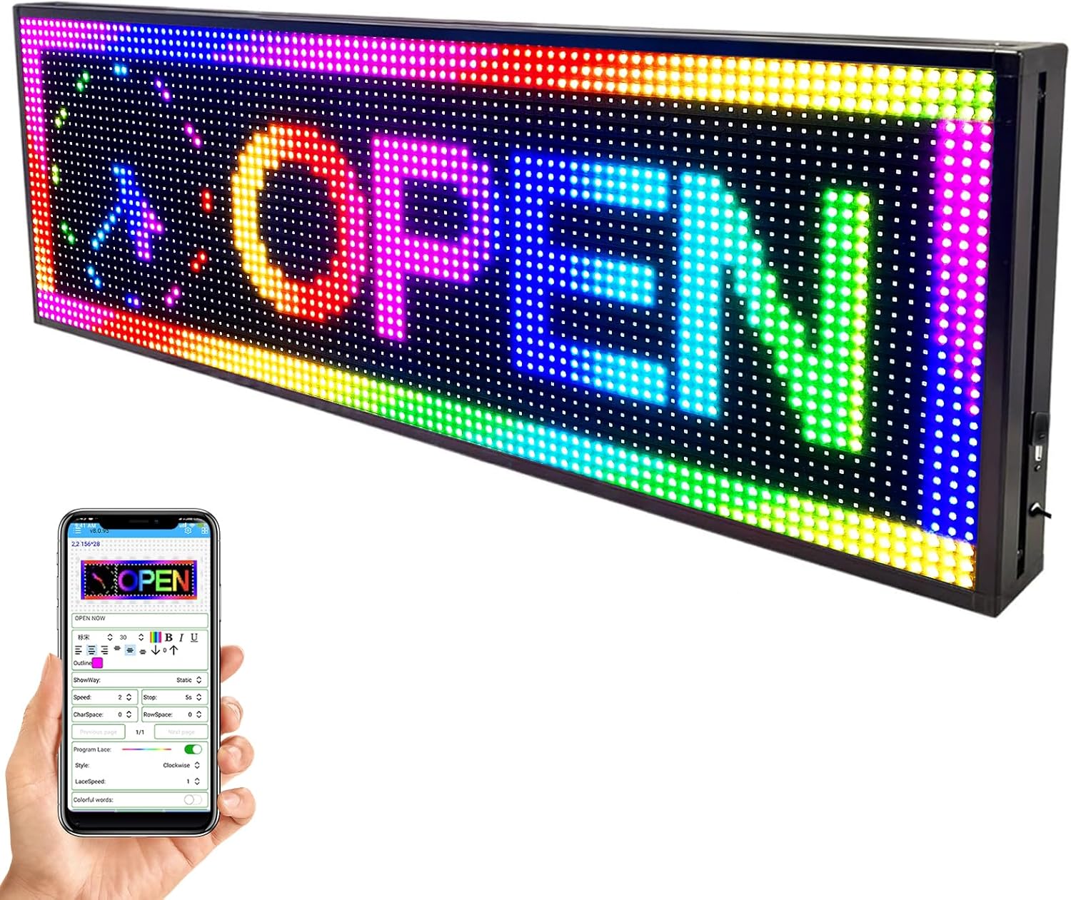 CT-P10 OUTDOOR Colorful Images Texts & Number LED sign board