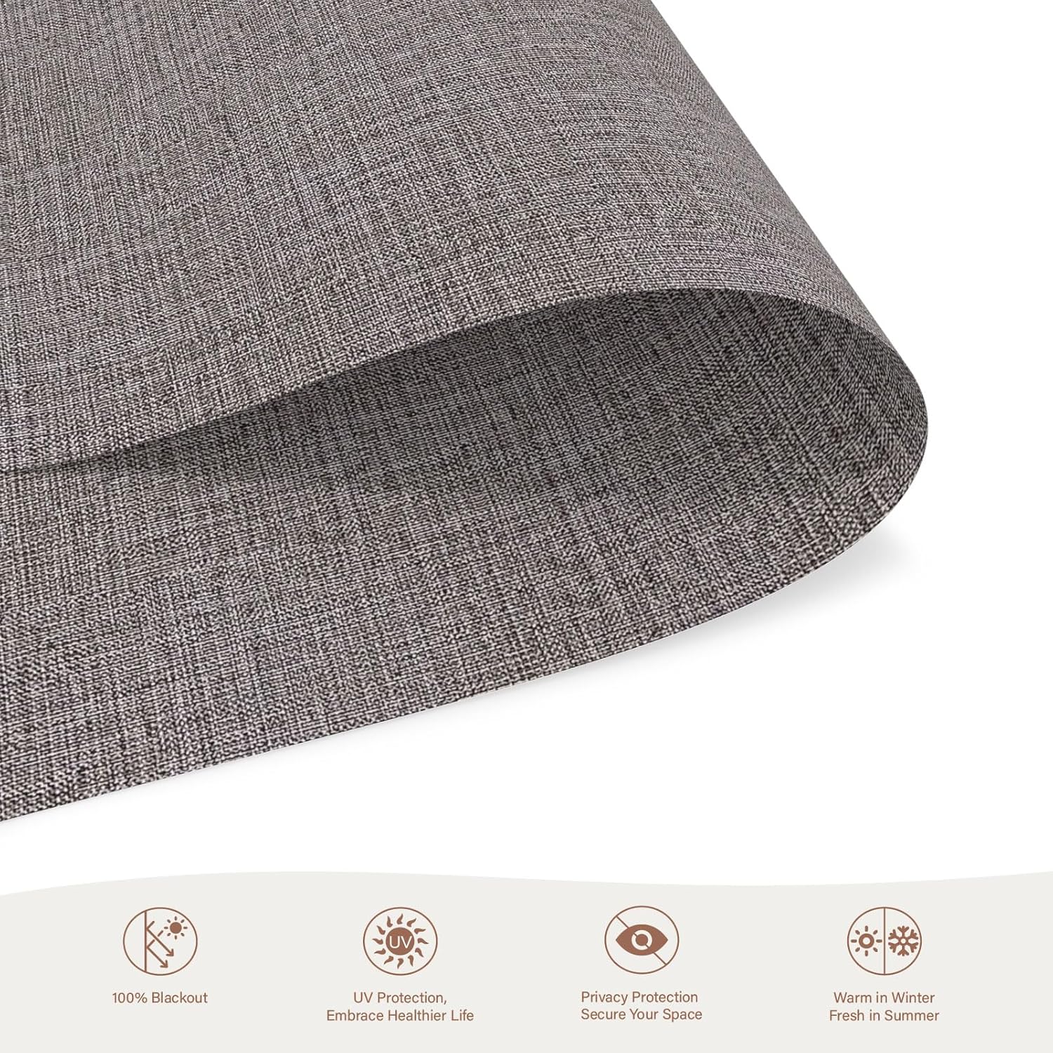 Motorized Roller Blinds with Remote, 100% Blackout Automatic Roller Shades for Bedroom, Bathroom, and Living Room, Customized Size, Carbon Gray