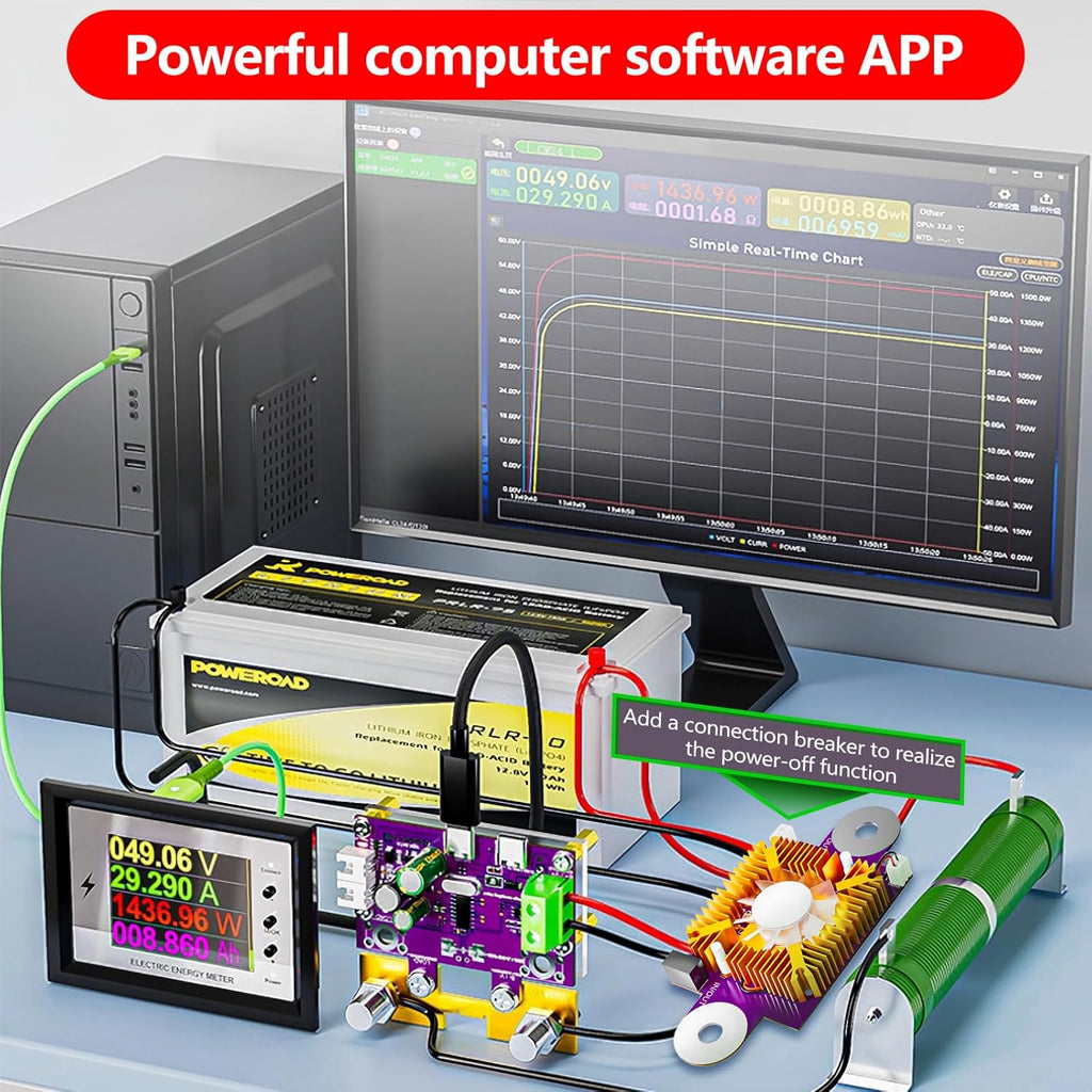 Remote Controller Electronic Switch 0~100V 80A with Buzzer Alarm for Battery Monitor with Switch*1+Signal line*1+Screw+Nut*2+100A Copper Nose*2