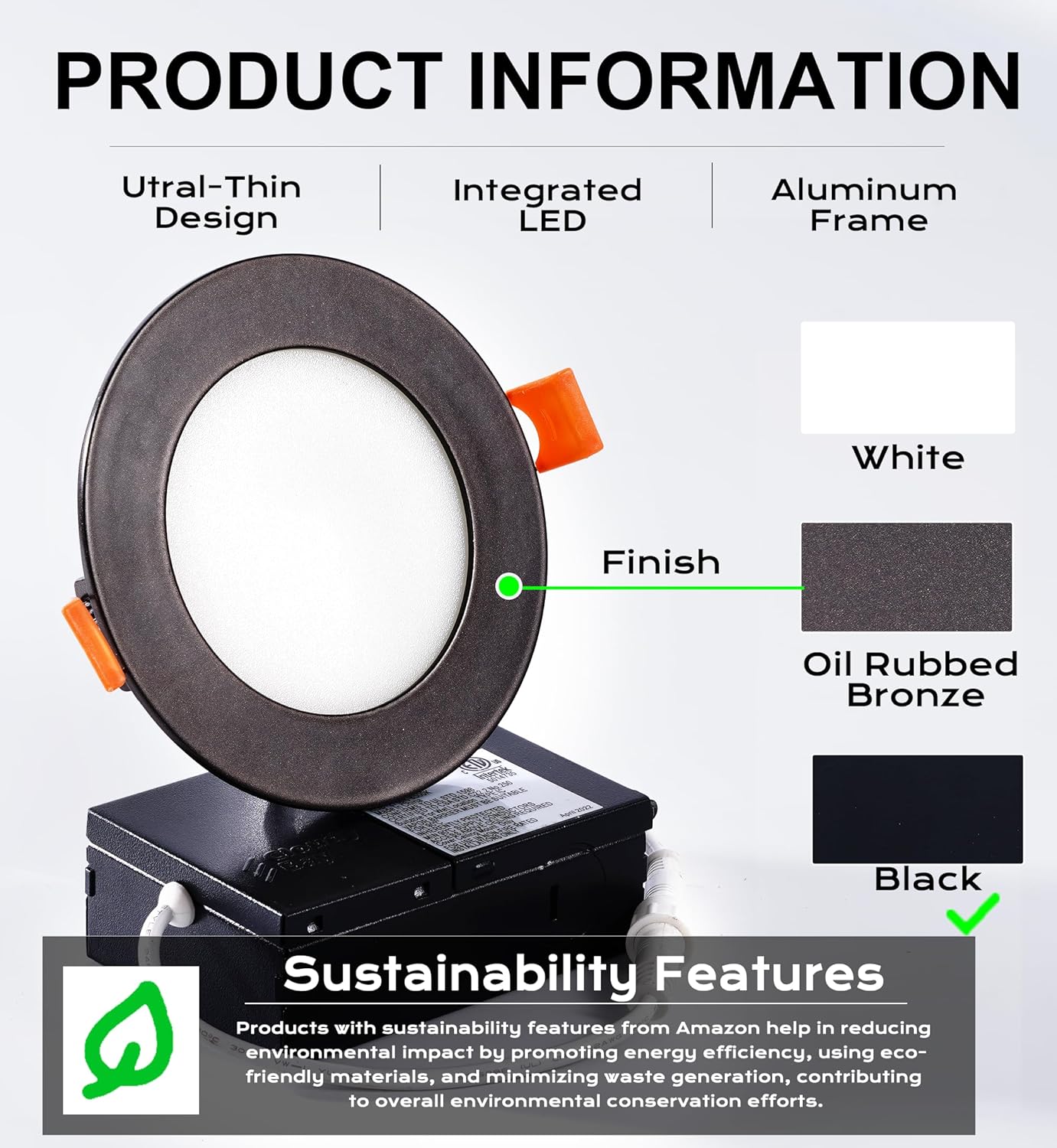 [6 Pack] CLOUDY BAY 4inch Smart WiFi LED Recessed Lights,RGB Color Changing Recessed Lighting,Compatible with Alexa and Google Home Assistant,10W 2700K-6500K,CRI90+ Wet Location,Oil Rubbed Bronze