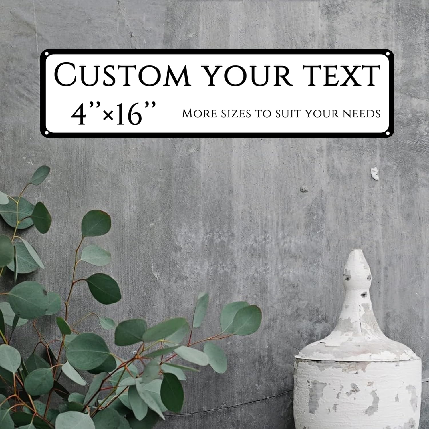 Custom Sign,street signs customized，Double-sided reflective,Aluminum Weatherproof Metal Sign Multiple Sizes, Customize for shops, Business, Workplace, office, Home, Delivery Signs(4 * 16 Inch)