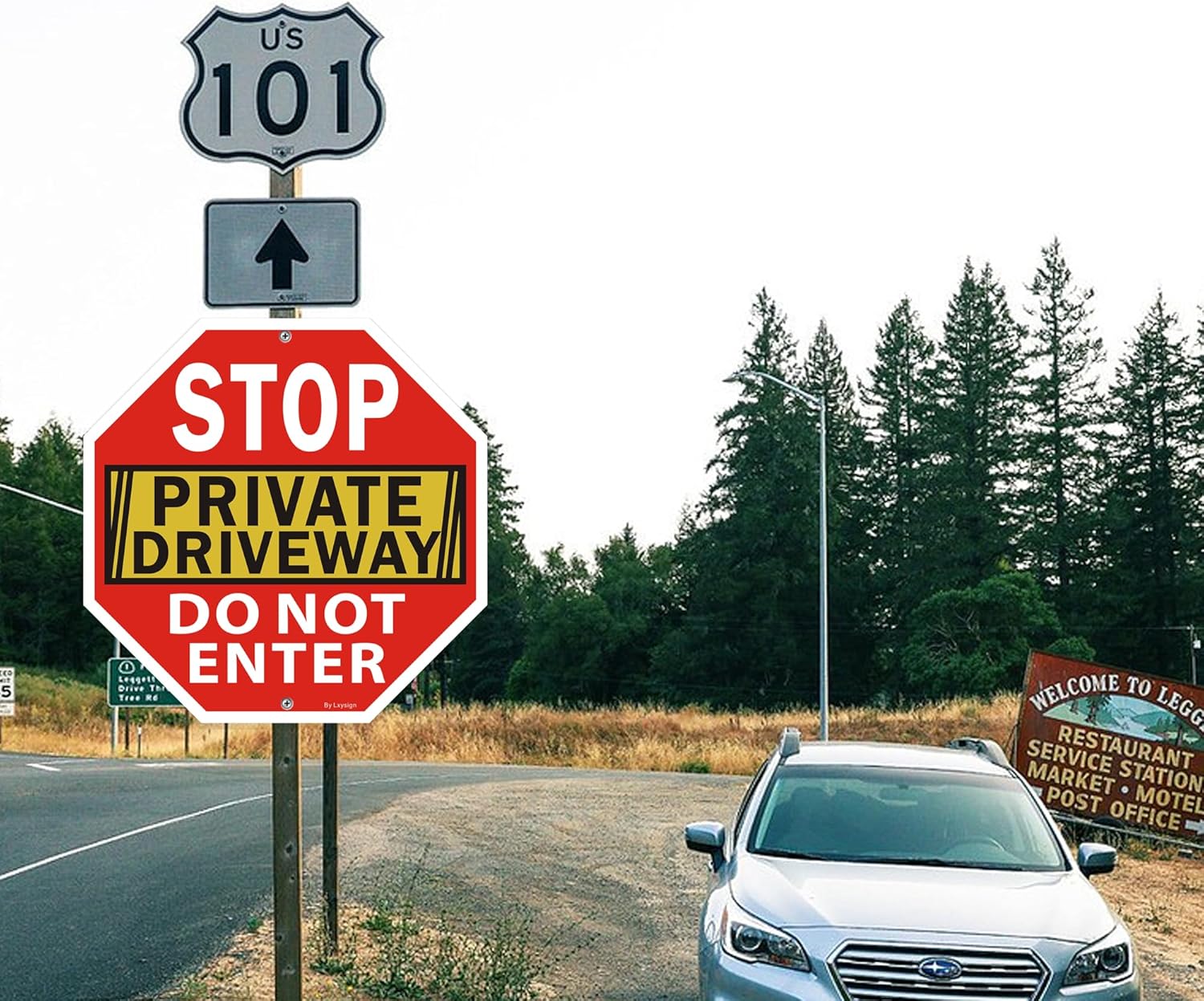 Stop Sign, Do Not Enter Private Driveway Sign, 12" x 12" x 0.04" Reflective Aluminum sign, Fade Resistant Durable UV and Octagon Shaped, Easy Mounting 2Pack
