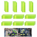 Non Fading Fluorescent Yellow Reflective Stickers 2 inch X 6 inch, Outdoor Waterproof High Visibility Safety Adhesive Reflector (100 Pcs)