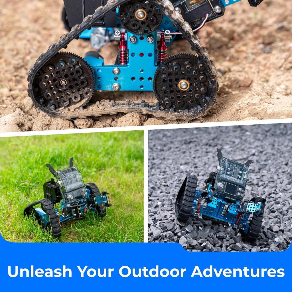 Makeblock mBot2 Rover Emo Robot Programming for Kids, Interactive Robotics Kit Learning and Outdoor Play, Remote Control Coding for Kids 8-12 and up, STEM Educational Building Toys Gifts