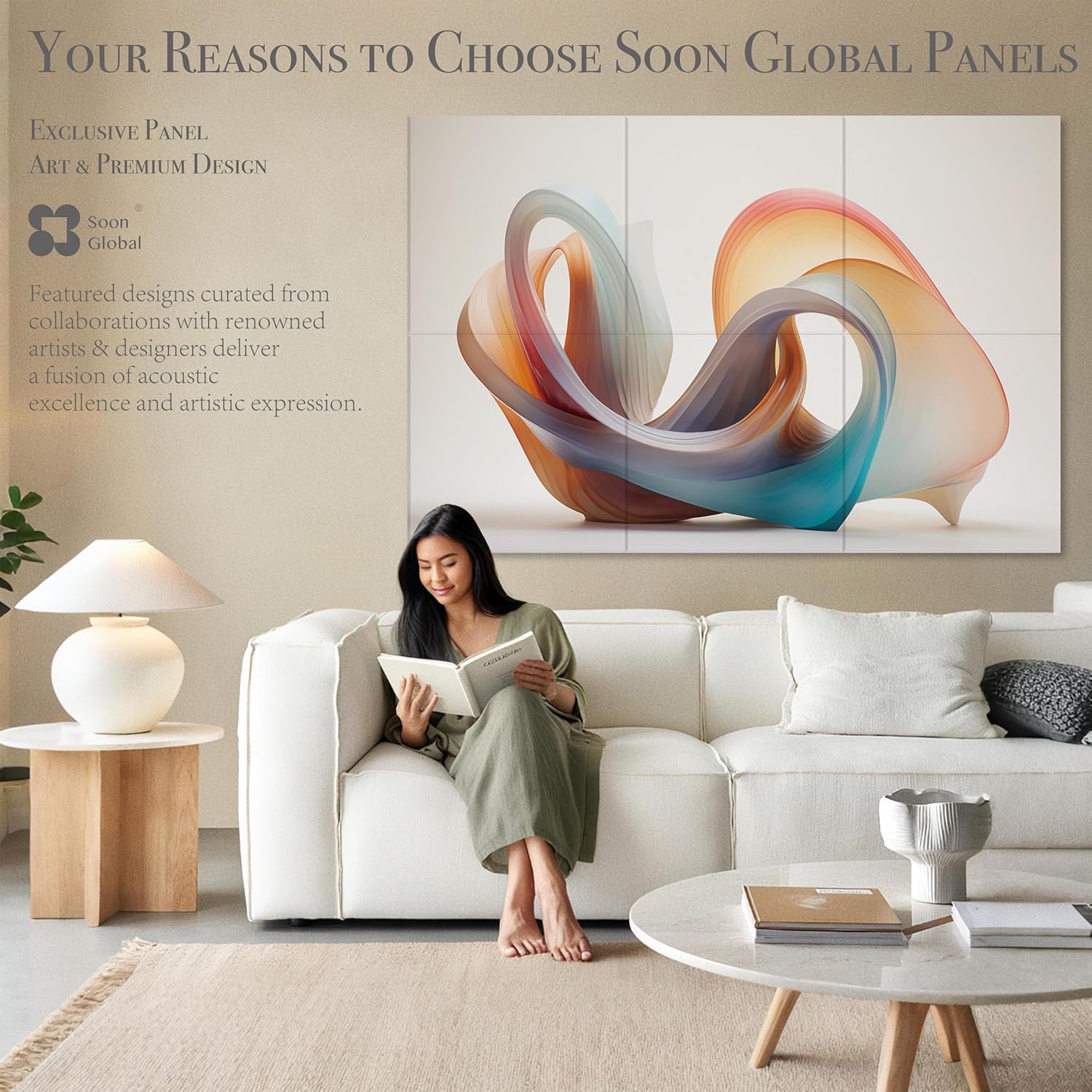 Acoustical Wall Panels, 72 X 48 Inches Art Acoustic Panels, Decorative Acoustic Panels, Acoustic Wall Panels, Sound Absorbing Wall Art, Fluid