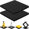 OULEME RV Leveling Block Flex Pads, 12” Rubber Jack Pads, Anti-Vibration & Anti-Slip Mats, for Camper Travel Trailer Jacks & Stands & Stabilizers on Uneven Surfaces, 2-Pack