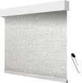 Smart Motorized Blinds – 100% Blackout Roller Shades with Remote, Alexa/Google Home/Siri Control, Matter Compatible, Wireless Rechargeable Battery, Custom Sizes for Windows & Sliding Doors