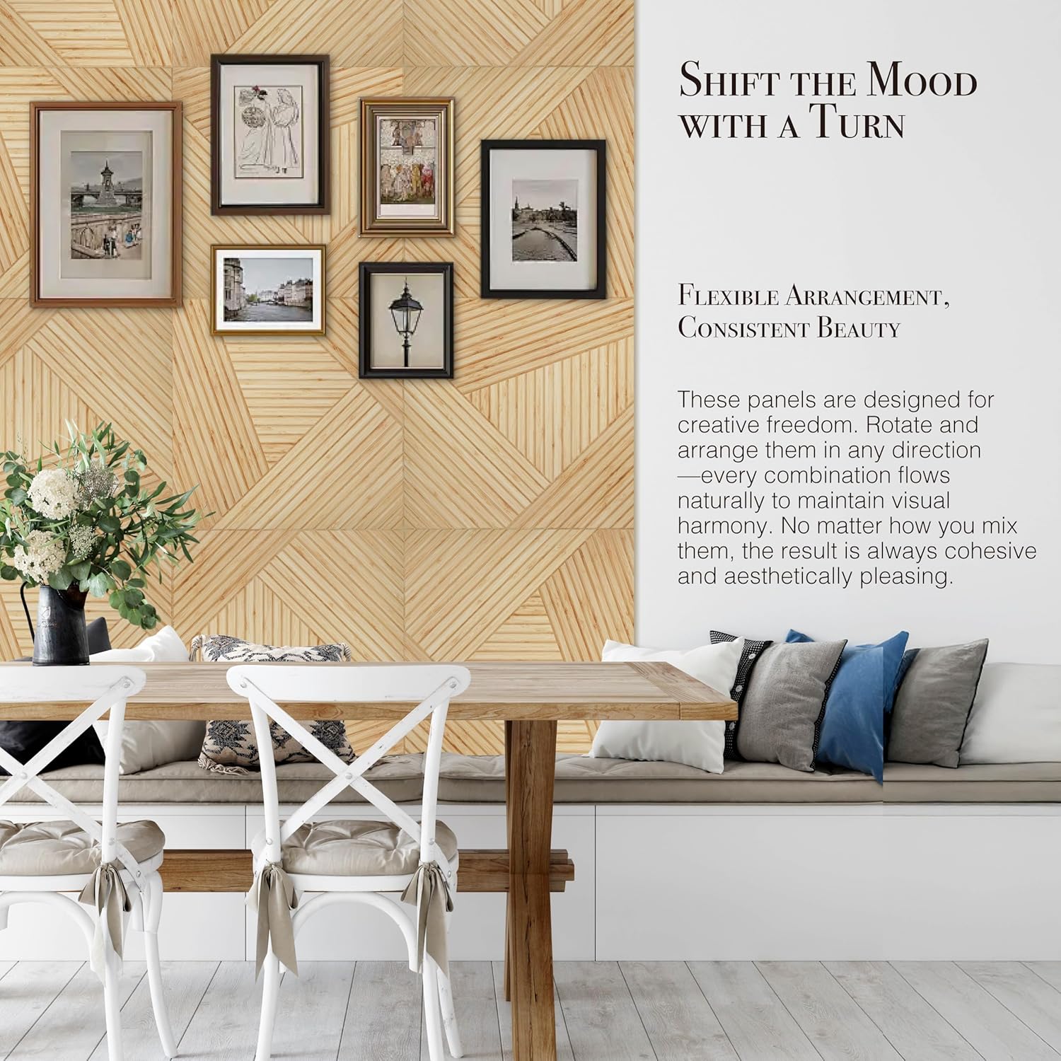 Acoustical Wall Panels, 6-Piece 23.62 X 23.62 Inches Art Acoustic Panels, Decorative Acoustic Panels, Acoustic Wall Panels, Sound Absorbing Wall Art, Timber Spiral
