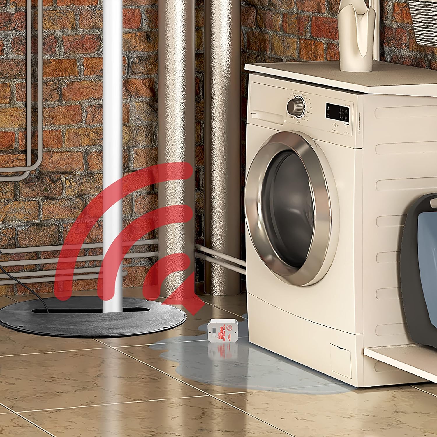 The Basement Watchdog Compact 110 dB Water Alarm w/360° Sensing Technology (BW-WA360)