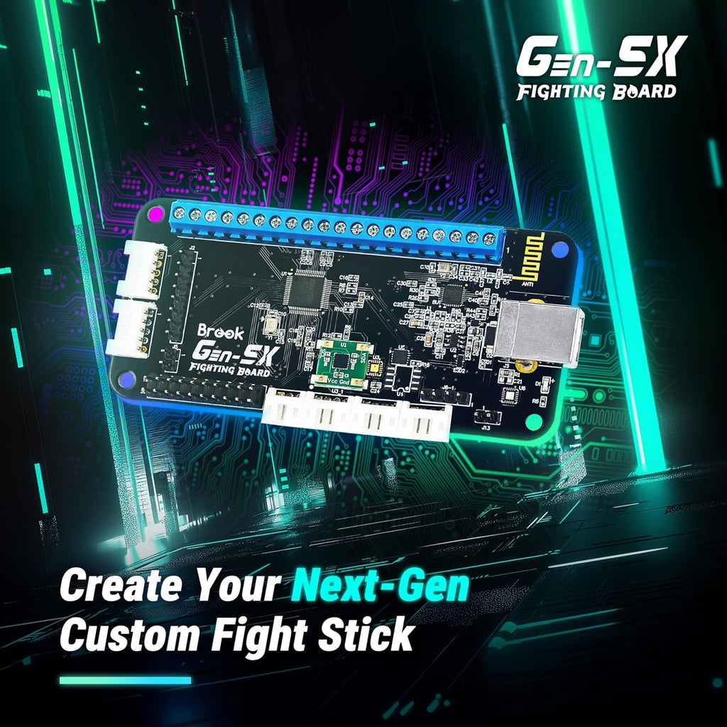 Brook GEN5X Fighting Board – Ultimate Multi-Platform Support: Compatible with PS5, Xbox Series, NS 2, and PC – Ultra-Fast Responsiveness Ideal for Fighting Games (Exclusive Version)