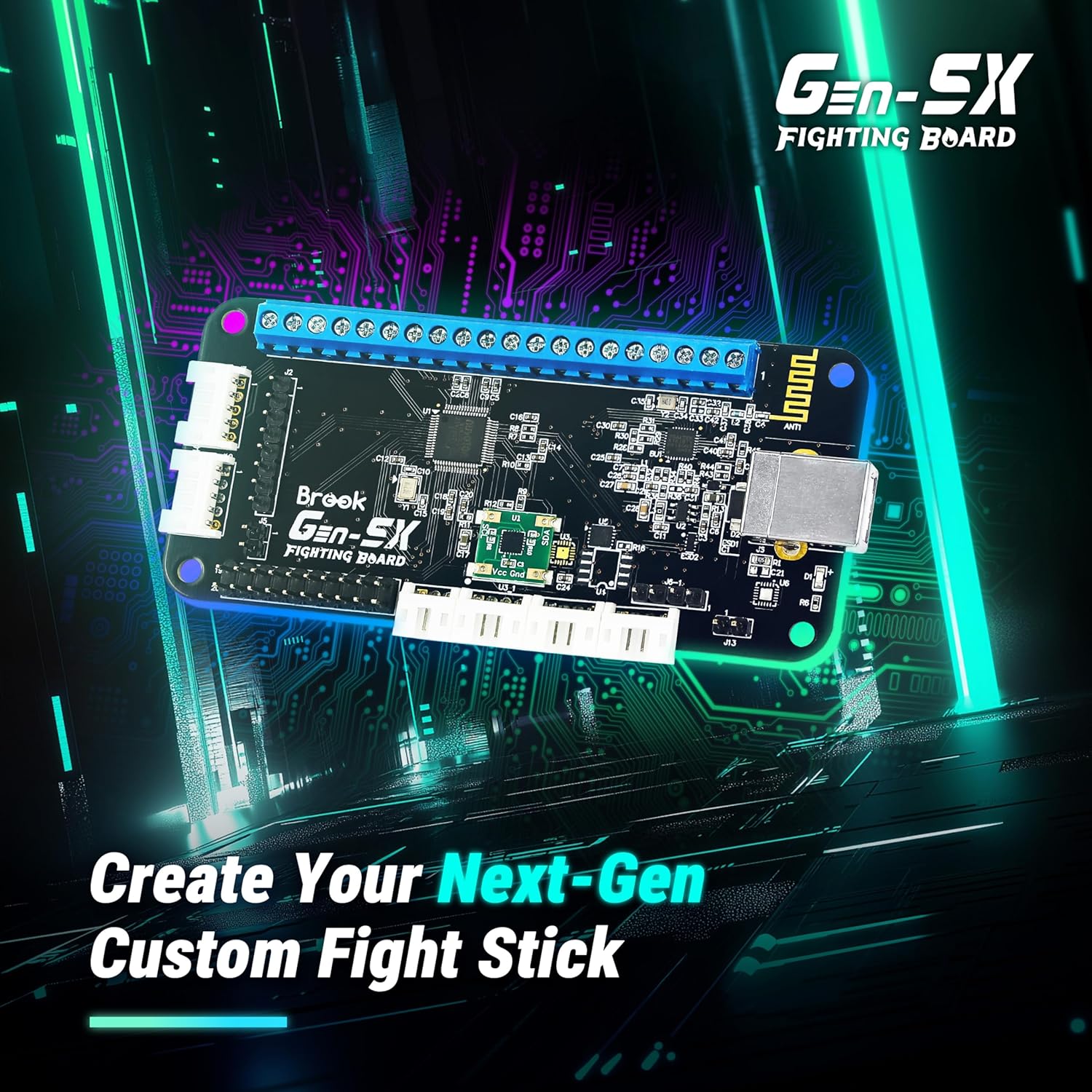 Brook GEN5X Fighting Board – Ultimate Multi-Platform Support: Compatible with PS5, Xbox Series, NS 2, and PC – Ultra-Fast Responsiveness Ideal for Fighting Games (Exclusive Version)