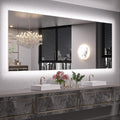 Keonjinn LED Backlit Mirror 84” x 32” Oversized Lighted Bathroom Mirror with UL Listed LED Driver, Large Stepless Dimmable Wall Mirror, Tempered Glass, CRI90+ Anti Fog Vanity Mirror with Backlights