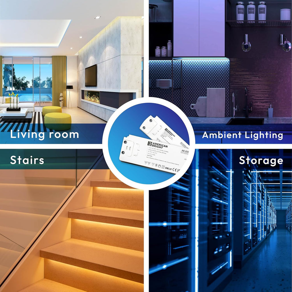 LED Driver 60W Constant Output Voltage: 24V DC, Open Circuit/Short Circuit/Overload/Overheat Protection, Triac Dimmable