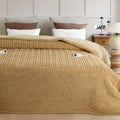 Heated Blanket Electric Blanket Queen - Fast Heating Blanket Throw Dual Controllers Double Sided Sherpa with 10 Heating Levels & 2-10 Hours Auto Off, Mashine Washable, 84 x 90 Inches, Camel