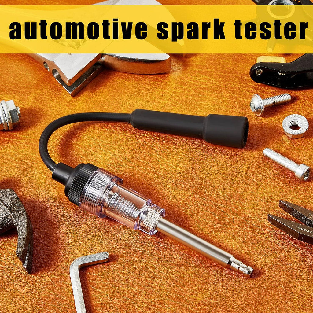 Inline Spark Plug Tester Engine Straight Boot Ignition Tester Light Lawnmower Checker Armature Diagnostic Detector for Automotive Car Internal External Engine(1 Piece)