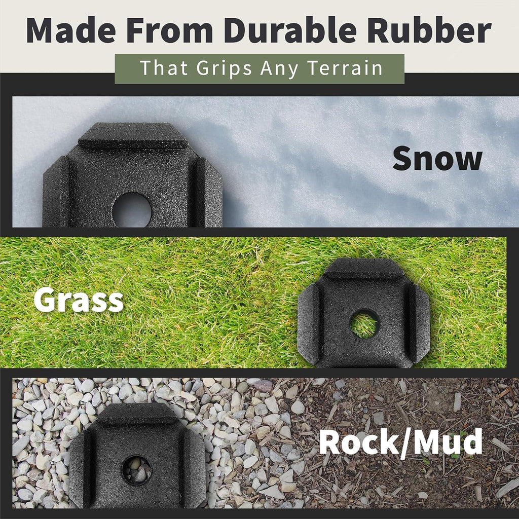 SnapPad Mini Square 5 (Pack of 4) | Four-Point RV Leveling System, 5.5" Square to 5.75" Round Jack Feet | 79% Additional Surface Area, 2.6 lbs. Per Pad & 8.15" Total Width | Must-Have RV Accessories