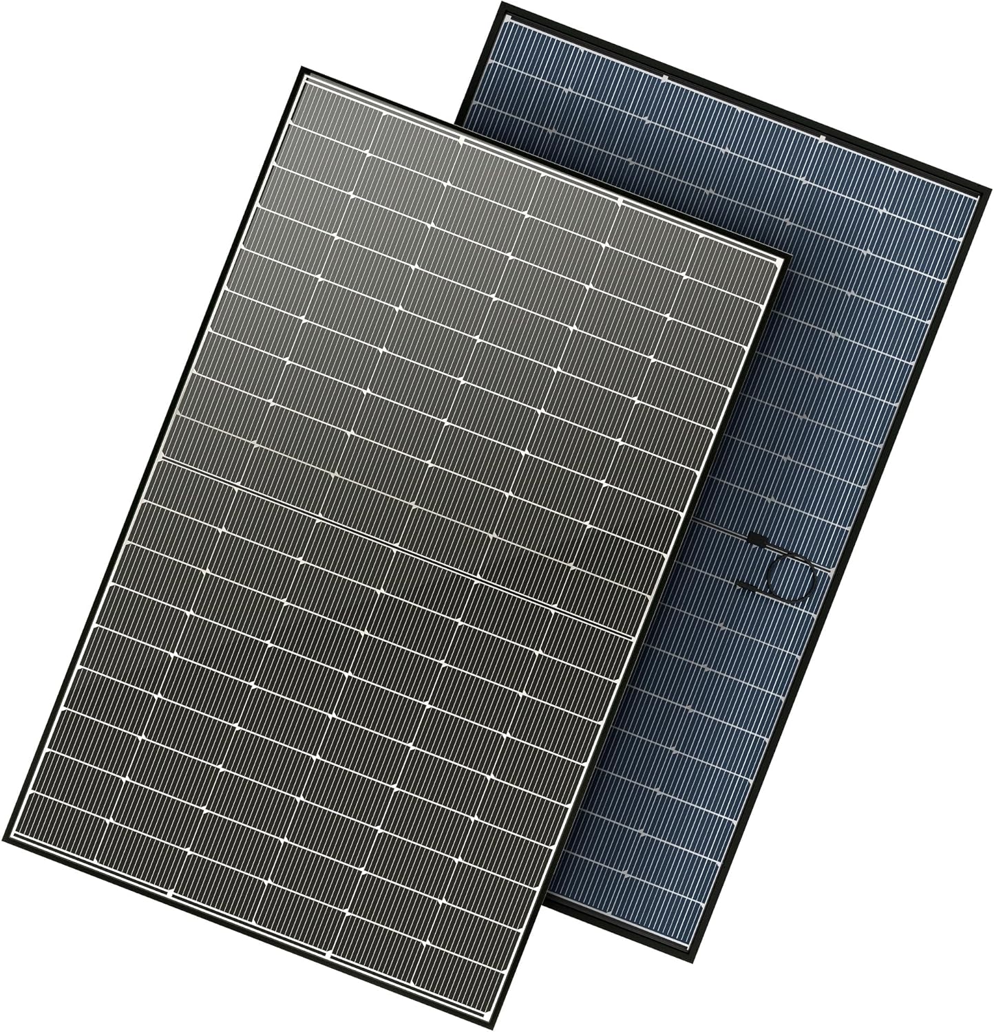 JJN Bifacial 400 Watt Solar Panel, N-Type 16BB 400W Solar Panels, 25% High Efficiency Monocrystalline Solar Module for 12V/24V/48V PV System for Homes Rooftop Farm RV and Off-Grid Applications