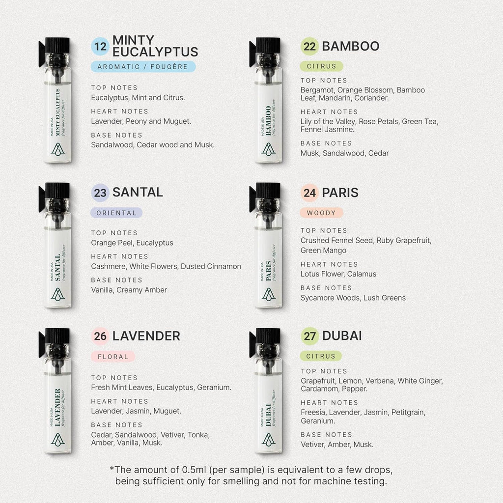 AromaPlan Hotel Scents 24 Knights 5 Fl Oz (148ml) & Sample Set with Top 12 Fragrances -Home Luxury Aroma & Hotel Fragrance Diffuser Oil for Aromatherapy, USA Made