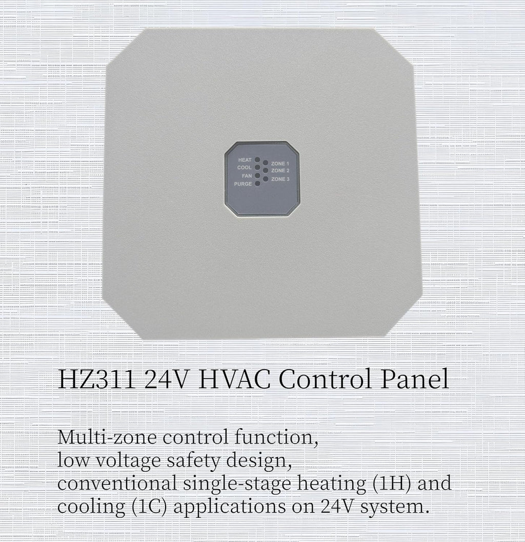 HZ311 True Zone Panel, Zone Control Panel Conventional Applications 1 Heat and 1 Cool, for Up to 3 Zones (1H, 1C) 24 Volts