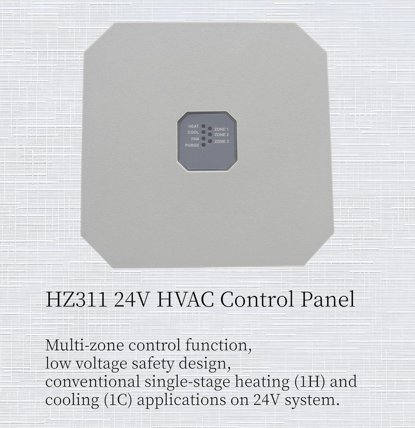 HZ311 True Zone Panel, Zone Control Panel Conventional Applications 1 Heat and 1 Cool, for Up to 3 Zones (1H, 1C) 24 Volts