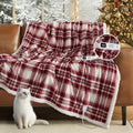 Christmas Heated Blanket Electric Throw 50''x60''Ultra Soft Plaid Flannel Fast Heating Electric Blanket with 10 Heat Levels & 10 Hrs Auto Off, ETL Certified, Keep Warm in Couch Bed Office