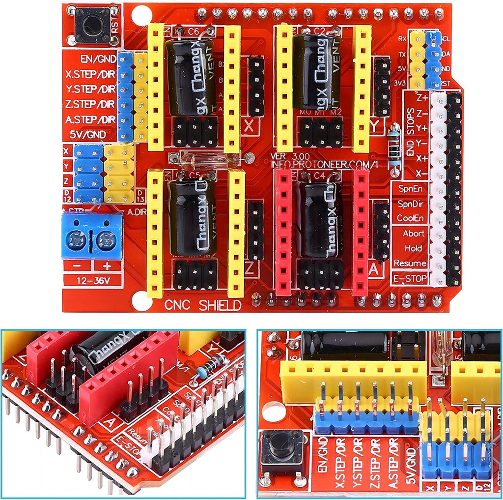 WWZMDiB CNC Shield V3 Engraving Machine Expansion Board A4988 Driver Expansion Board for Arduino 3D Printer CNC A4988