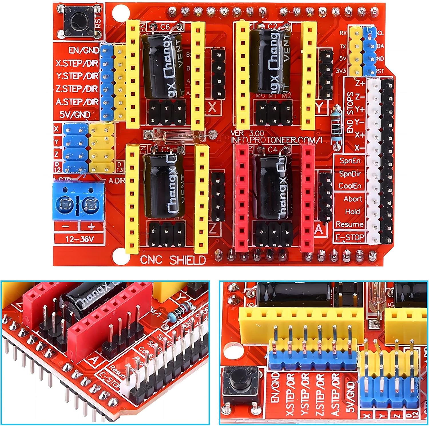 WWZMDiB CNC Shield V3 Engraving Machine Expansion Board A4988 Driver Expansion Board for Arduino 3D Printer CNC A4988