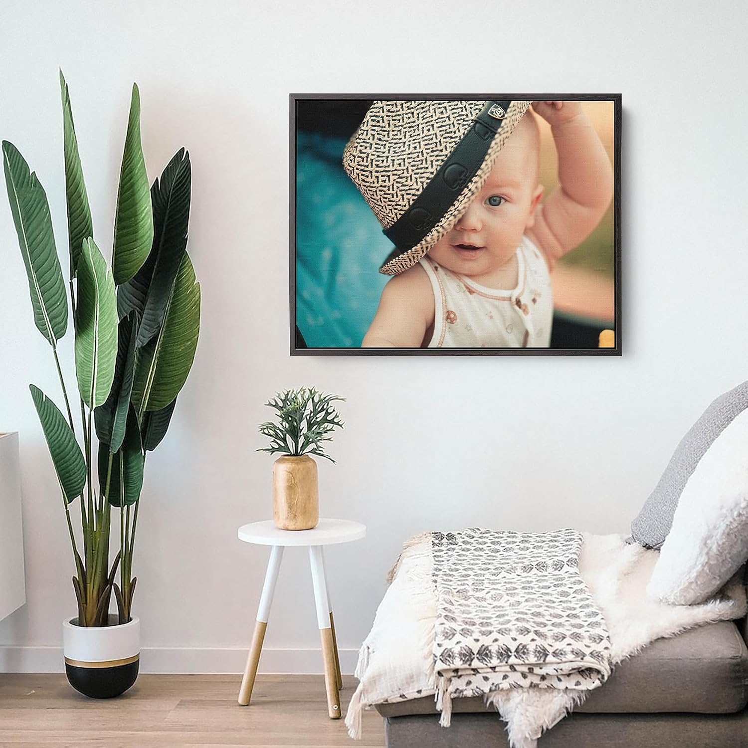 P&L ART. Personalized Custom Canvas Prints: Photo On Canvas Transform Your Photos into Stunning Framed Wall Art Digitally Printed Photo To Canvas Ideal for Home Decor Gifts Keepsakes Black 24X32