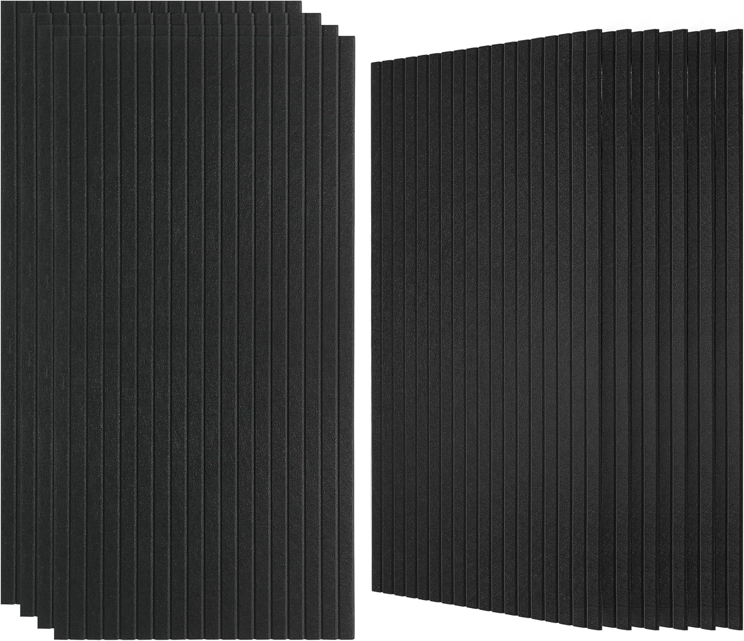 10 Pack Large Acoustic Wall Panels 47.2 x 23.6 x 0.4 Inch Sound Proof Sound Absorbing Polyester Fiber Panels Self-Adhesive Decorative Acoustic Panels for Home Studio, Office, Recording
