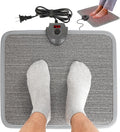 Heated Floor Mat Under Desk for Foot Warmer - Wider Electric Space Heaters 110V Adjustable Temperature Heating Pad - Carbon Crystal & Energy Saving Feet Warmers for Office,Home (Carpet Grain)