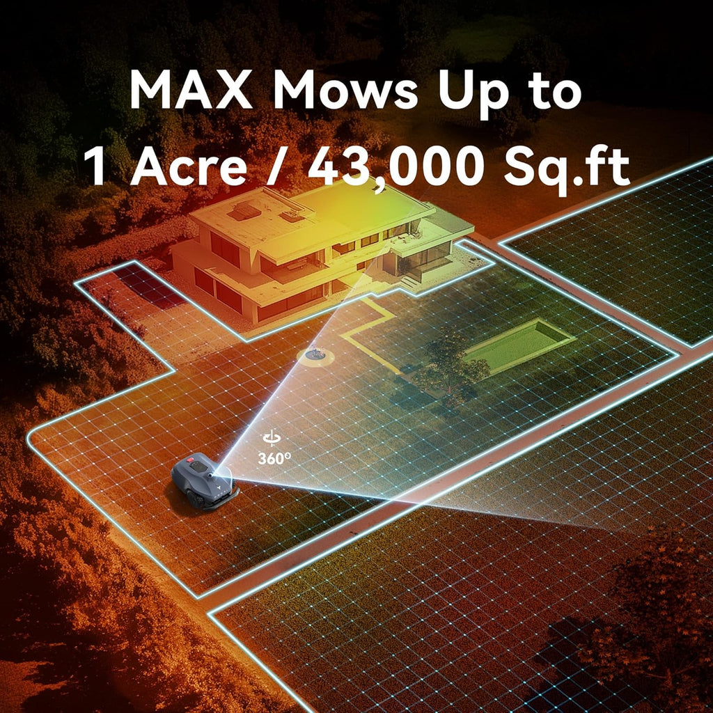 Neomow X 3D LiDAR Slam Mapping Robot Lawn Mower Perimeter Wireless for 1 Acre AI Vision Obstacle Avoidance with 4G, No RTK Antenna Required, App Control, GPS, IPX5, Anti-Theft, Queit