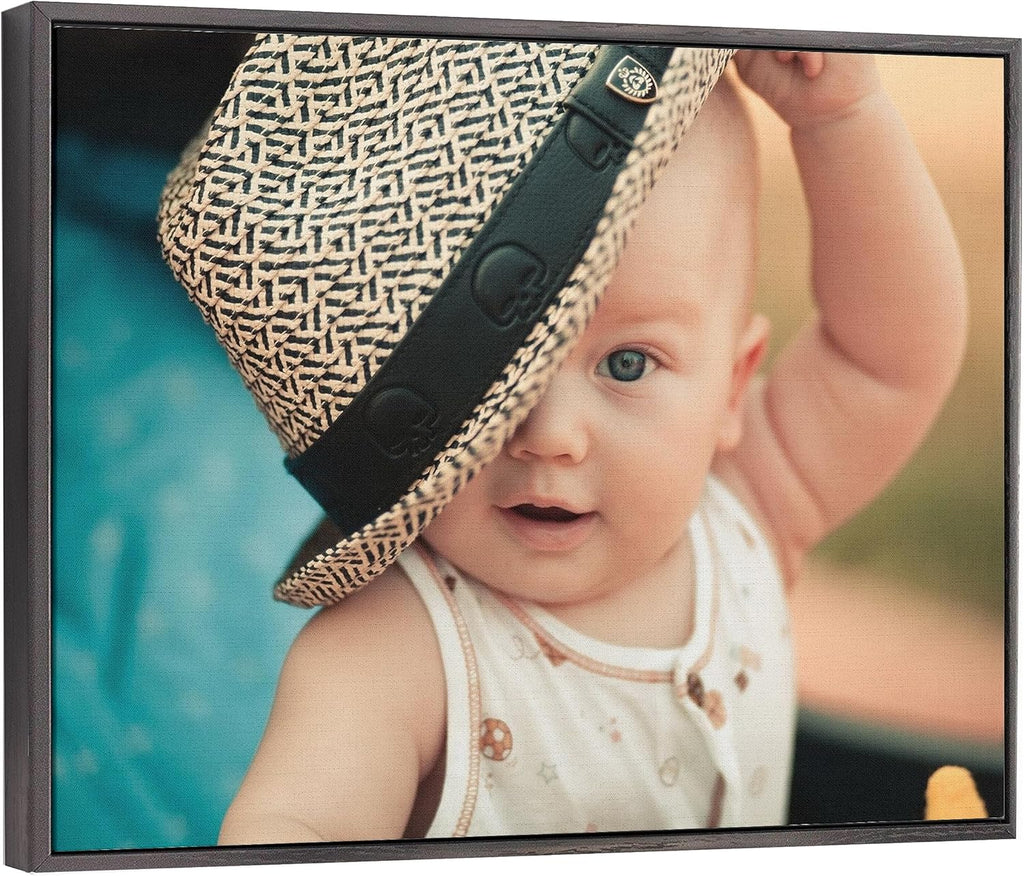 P&L ART. Personalized Custom Canvas Prints: Photo On Canvas Transform Your Photos into Stunning Framed Wall Art Digitally Printed Photo To Canvas Ideal for Home Decor Gifts Keepsakes Black 12X18