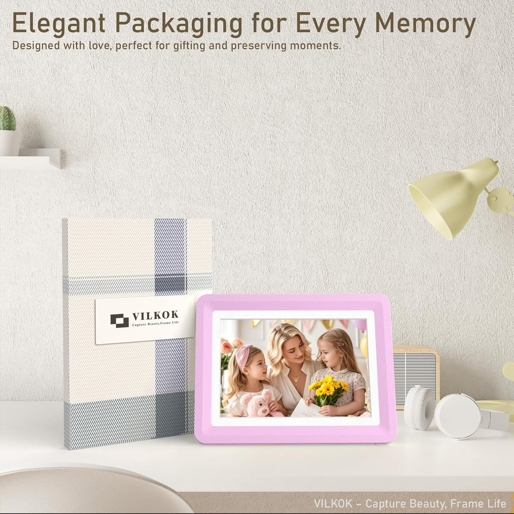 Pink 5x7 Picture Frame with Acrylic Front 1 Pack, ABS Frame for 5x7 or 4x6 Photos, Shatterproof UV-Resistant Tabletop Photo Frame, Vertical/Horizontal Display for Home Décor