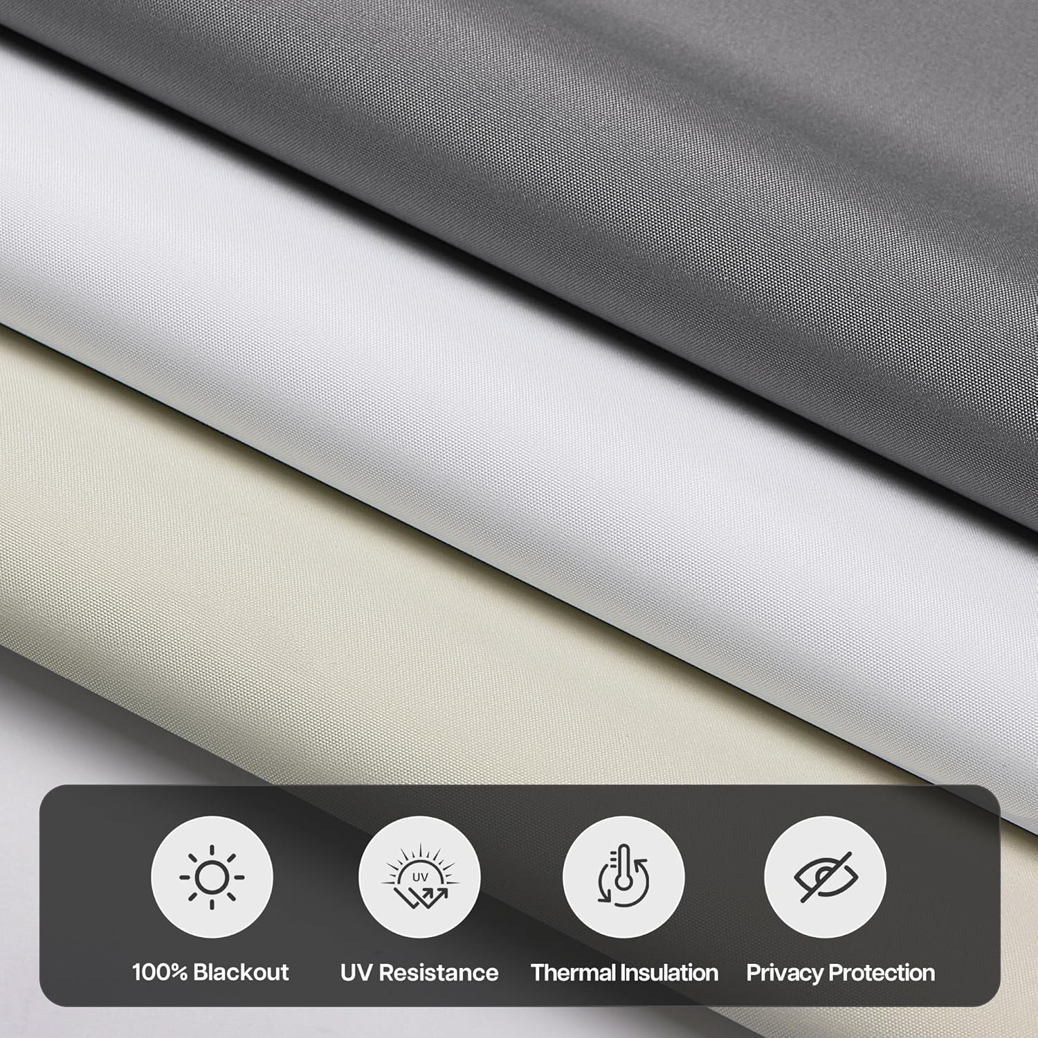 LazBlinds No Drill Blinds for Indoor Windows, Blackout Roller Shades, Cordless Window Blackout Blinds, Thermal Insulated Fabric UV Protection for Home and Office, 24.5" W x 48" H, Grey