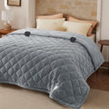 Bedsure Electric Blanket Queen Size - Dual Control Heated Weighted Blanket Queen with 10 Heat Settings, Fast Heating with 10 Time Settings (84x90 inches, Formal Gray)