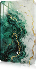 Modern Abstract Lexury Dark Turquoise Teal Blue Gray Marble Textured Acrylic Wall Plates Blank Wall Plate Light Switch Cover Plate Blank Wall Plate Decorative Acrylic Light Switch Cover