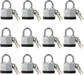 Lock, Laminated Steel Keyed Padlock, Keyed Alike Locks, Normal Shackle Padlock-Pack of 12