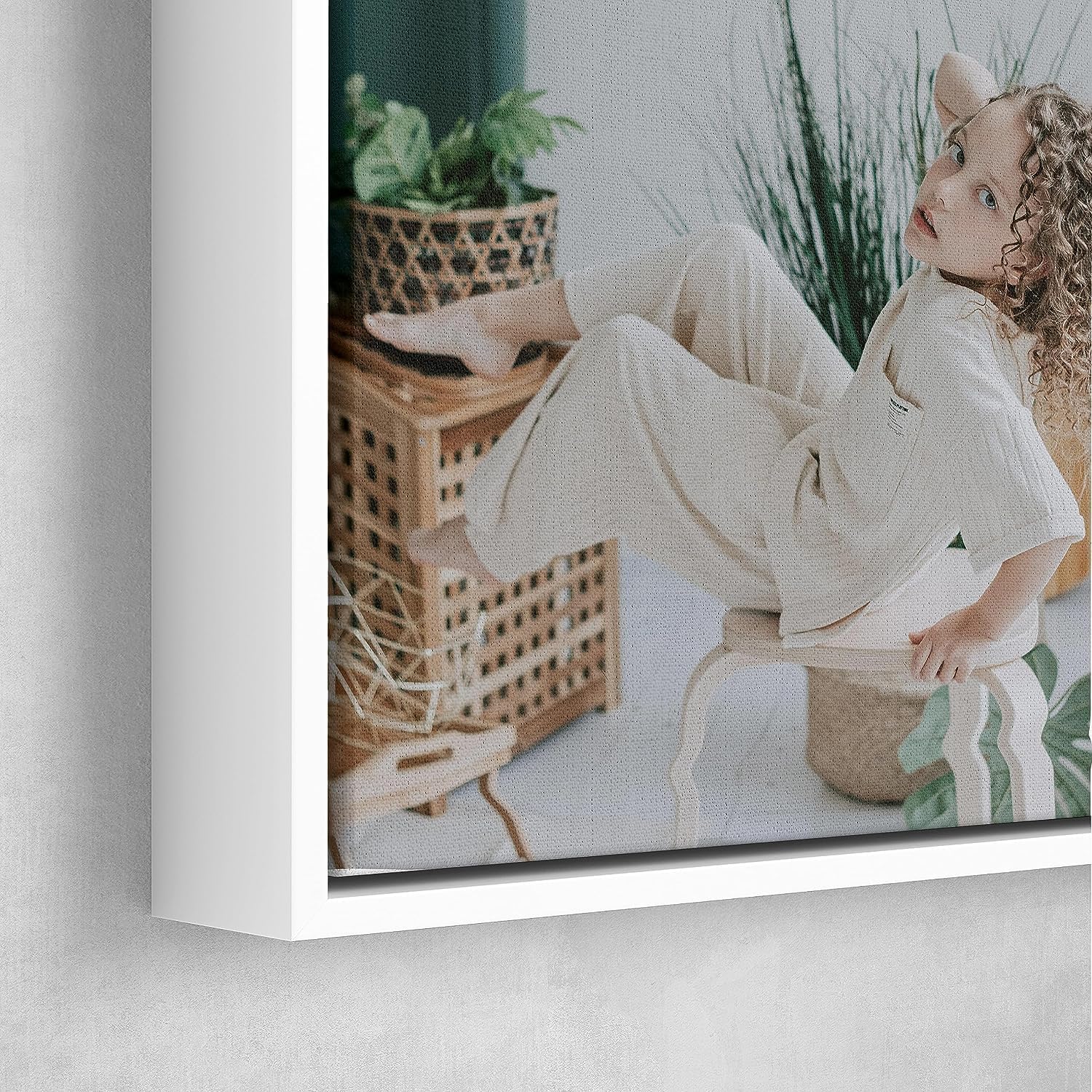 P&L ART. Personalized Custom Canvas Prints: Photo On Canvas Transform Your Photos into Stunning Framed Wall Art Digitally Printed Photo To Canvas Ideal for Home Decor Gifts Keepsakes White 24x36