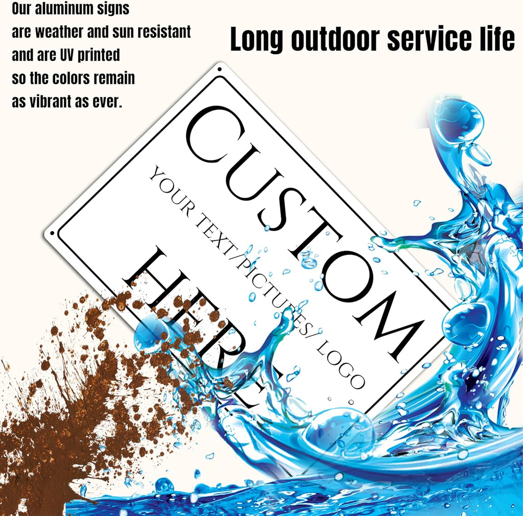 Custom Sign, Custom Metal Signs Personalized，Aluminum Weatherproof Metal Sign Multiple Sizes, Customize for pet store, Business, Workplace, office, Home, Delivery Signs(16 * 12 Inch)