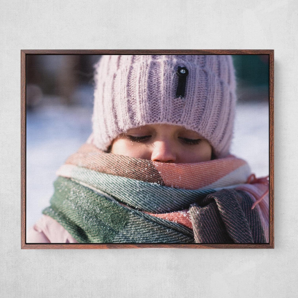 P&L ART. Personalized Custom Canvas Prints: Photo On Canvas Transform Your Photos into Stunning Framed Wall Art Digitally Printed Photo To Canvas Ideal for Home Decor Gifts Keepsakes Walnut 20X24
