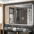 TETOTE 48 x 30 LED Backlit Bathroom Mirror with Light,3Color White/Warm/Natural,Anti-Fog Lighted Mirror,Dimmable,Vanity Mirror,Wall Mounted