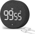 AVINIA Desk Timer for Productivity Magnetic Digital Kitchen Timer Rechargeable Fabric Mesh Cover 99 Mins Countdown/Count Up Stylish Efficana Konah Home Timmer for Cooking (Fabric Black)