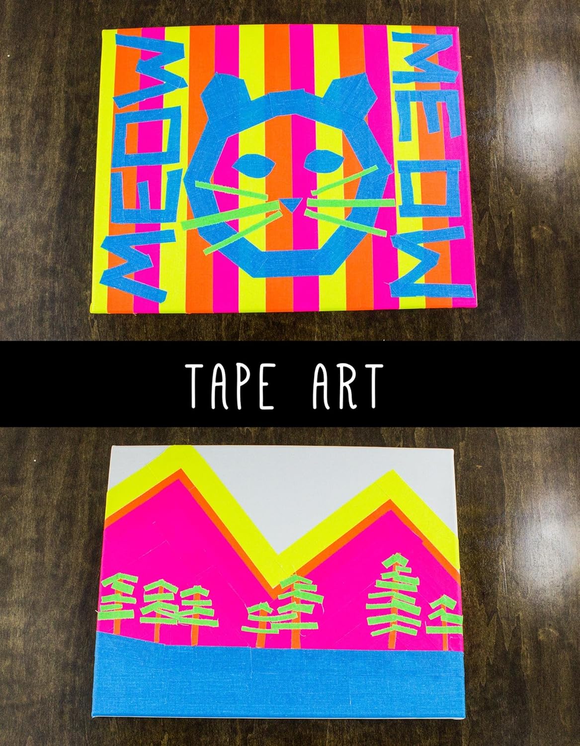5-Pack Fluorescent Gaffer Tape | Leaves No Residue | Heavy Duty Pro Gaff Tape | Secures Cables, Holds Down Wires | Easy to Tear | Multipurpose | Weather Resistant. Made in The USA Gaff Tape