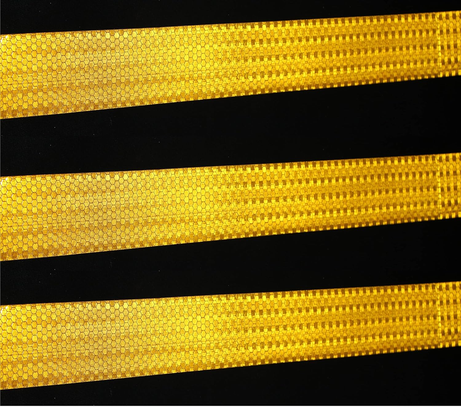 Yellow Reflective Tape 4 inch Wide, Outdoor Waterproof High Visibility Warning Industrial Marking Tape, Safety Stickers (68 feet,5 Rolls)
