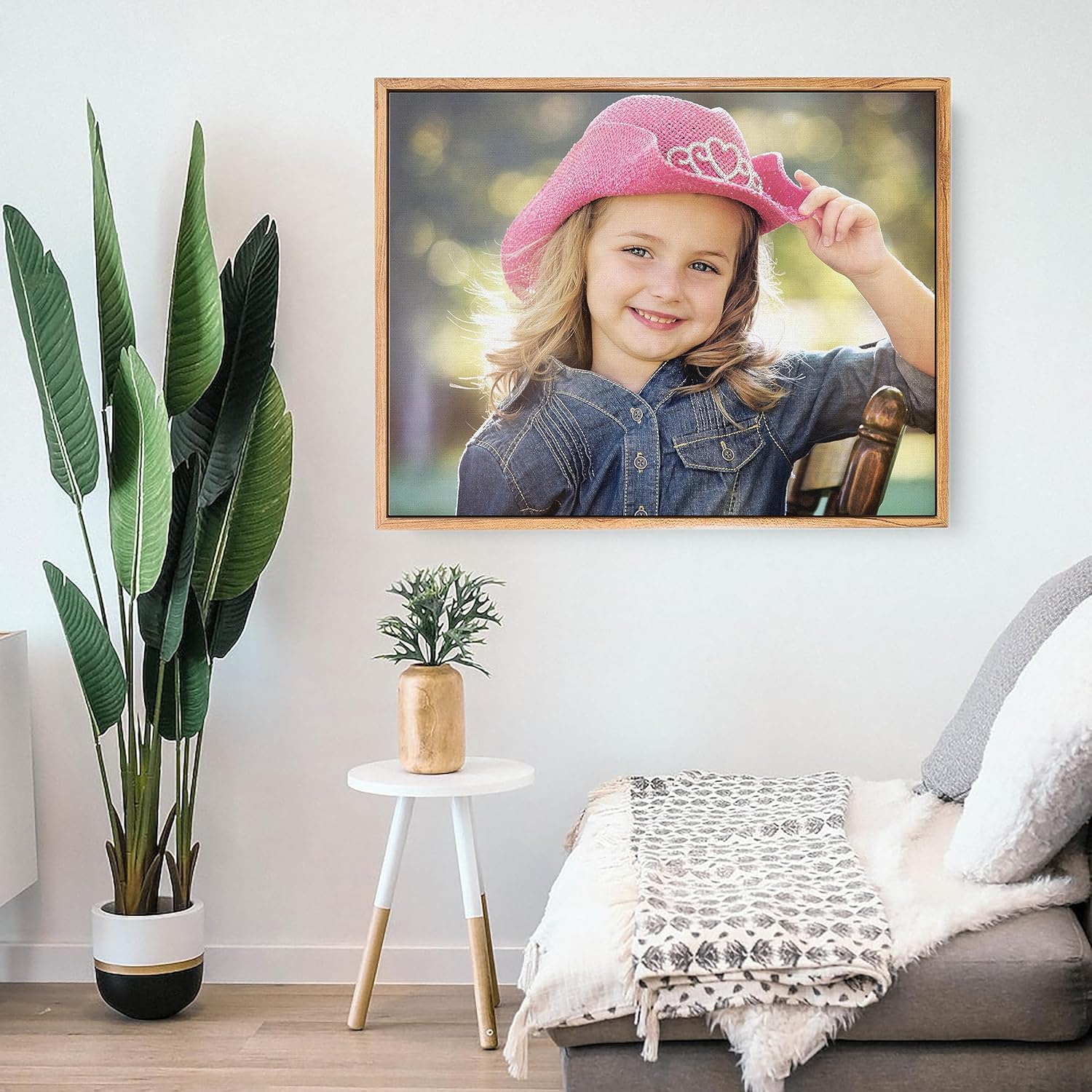 P&L ART. Personalized Custom Canvas Prints: Photo On Canvas Transform Your Photos into Stunning Framed Wall Art Digitally Printed Photo To Canvas Ideal for Home Decor Gifts Keepsakes Beige 12X18