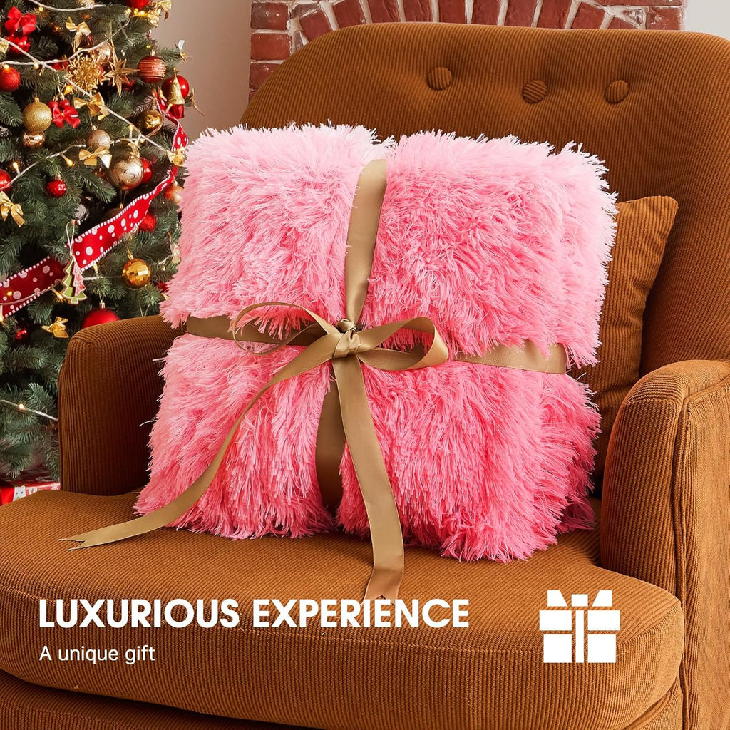 Heated Electric Blanket Heating Throw,Warm Winter Christmas Birthday Gifts for Her Women Grandma Seniors-Faux Fur Blanket with Soft Sherpa,10 Heat Settings,5 Time Settings,50x60, Baby Pink