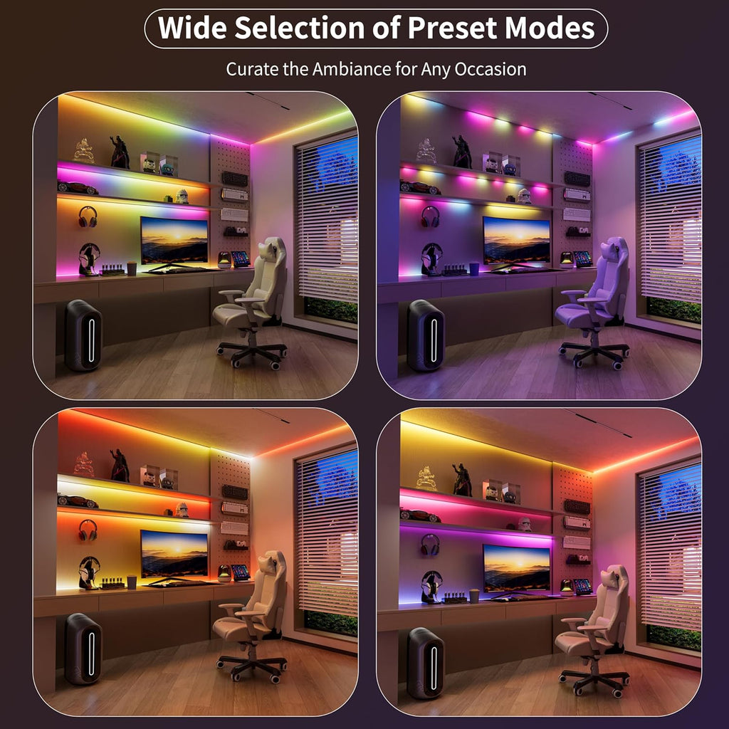 MIWISE RGB Smart IC COB LED Strip Light,20ft Color Chasing Flexible LED Tape Light,WS2811 Addressable RGB Strip with APP Control/Music Mode,Work with Alexa/Google,for Party/Home DIY Lighting Projects